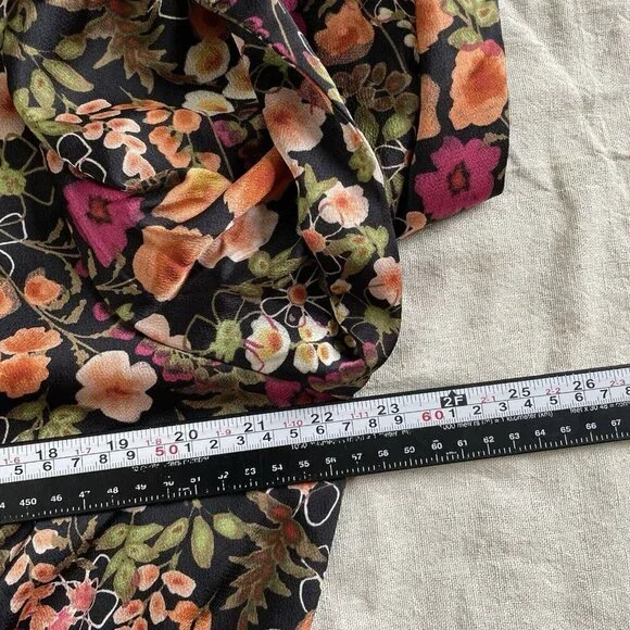 Melonie T Womens 3/4 Sleeve Floral Fit & Flare Midi Dress Petite 14‎ Black Spice - Picture 9 of 12